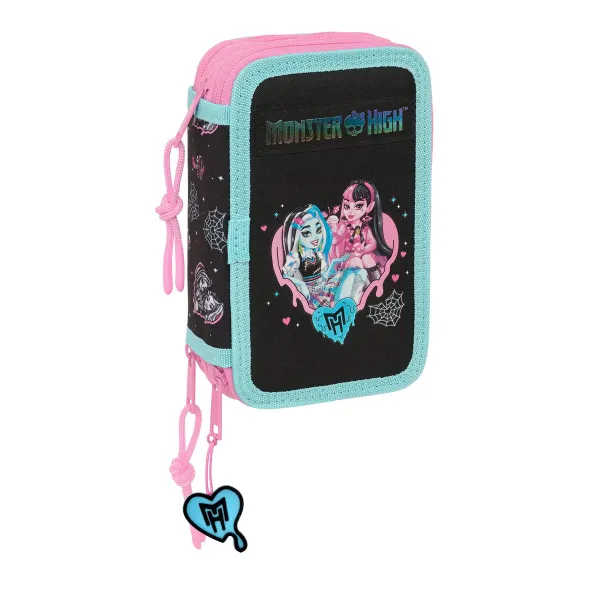 Ceļasoma Monster High Melns 12,5 x 19,5 x 5,5 cm 37 Daudzums