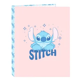 Rengaskansio Lilo & Stitch Ohana Sininen Vaaleanpunainen A4 26.5 x 33 x 4 cm