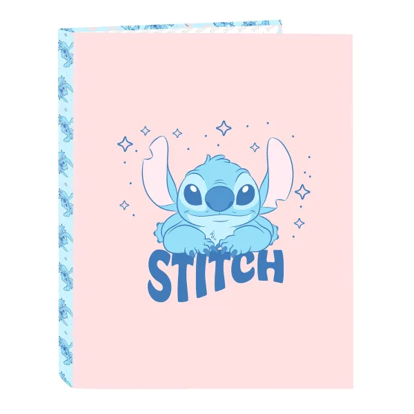 Rengaskansio Lilo & Stitch Ohana Sininen Vaaleanpunainen A4 26.5 x 33 x 4 cm