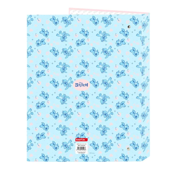 Rengaskansio Lilo & Stitch Ohana Sininen Vaaleanpunainen A4 26.5 x 33 x 4 cm