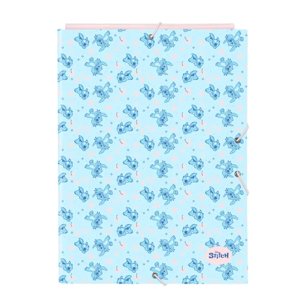 Rengaskansio Lilo & Stitch Ohana Sininen Vaaleanpunainen A4 26 x 33.5 x 2.5 cm