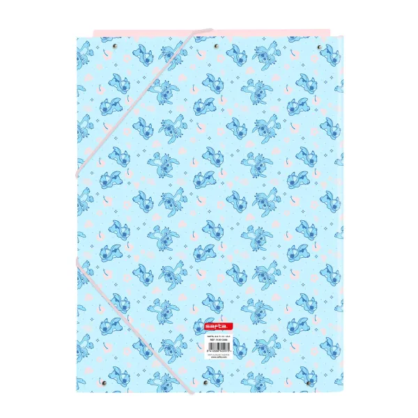 Rengaskansio Lilo & Stitch Ohana Sininen Vaaleanpunainen A4 26 x 33.5 x 2.5 cm