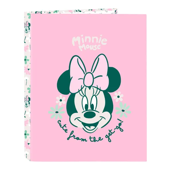 Rengaskansio Minnie Mouse Minty Pinkki A4 26.5 x 33 x 4 cm