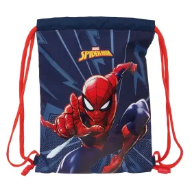 Kuprinė su virvutėmis Spider-Man Mėlyna 26 x 34 x 1 cm