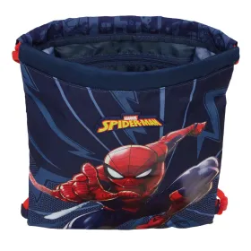 Kuprinė su virvutėmis Spider-Man Mėlyna 26 x 34 x 1 cm