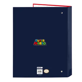 Ring binder Super Mario Mamma mia Red Navy Blue A4 26.5 x 33 x 4 cm