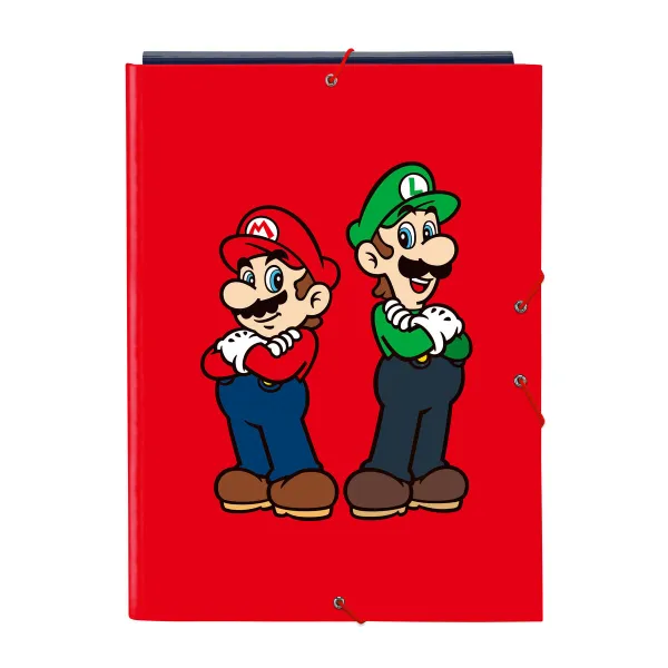 Rengaskansio Super Mario Mamma mia Punainen Laivastonsininen A4 26 x 33.5 x 2.5 cm