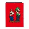 Rengaskansio Super Mario Mamma mia Punainen Laivastonsininen A4 26 x 33.5 x 2.5 cm