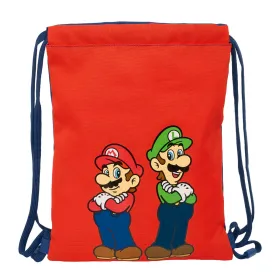 Kuprinė su virvutėmis Super Mario Mamma mia Raudona Tamsiai mėlyna 26 x 34 x 1 cm