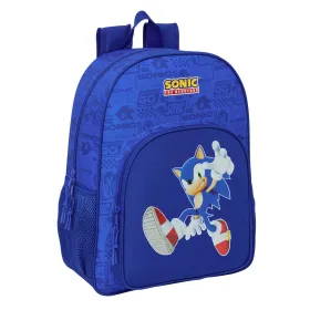 Mokyklinis krepšys Sonic Mėlyna 33 x 42 x 14 cm