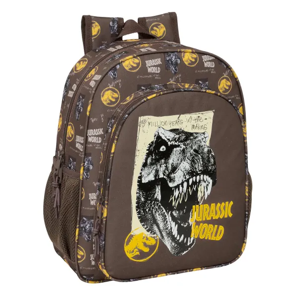 Skolas soma Jurassic World Brūns 32 x 38 x 12 cm