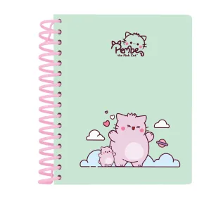 Muistikirja Pembe The pink cat Monivärinen