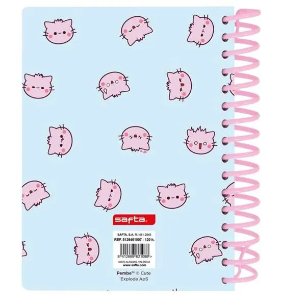 Notepad Safta The pink cat Multicolour 13.5 x 17.9 x 1.9 cm