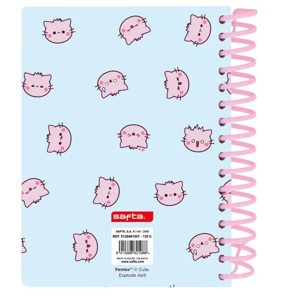 Notepad Safta The pink cat Multicolour 13.5 x 17.9 x 1.9 cm