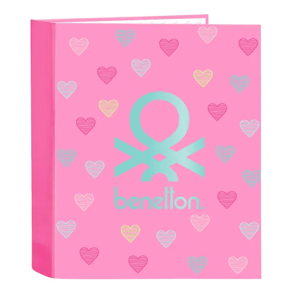 Rengaskansio Benetton Heart Pinkki A4 27 x 33 x 6 cm