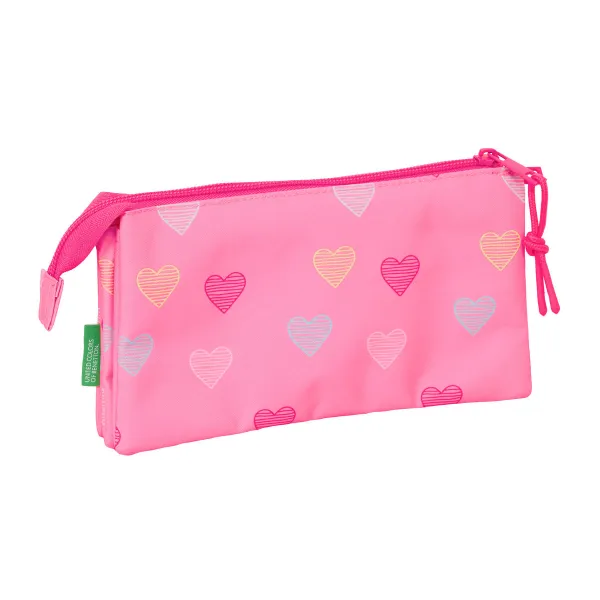 Ceļasoma Benetton Heart Rozā 22 x 12 x 3 cm