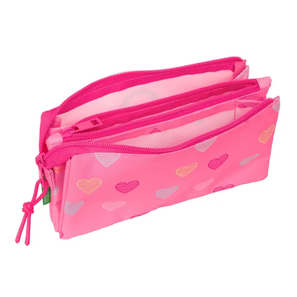 Ceļasoma Benetton Heart Rozā 22 x 12 x 3 cm