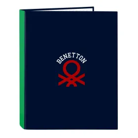 Ring binder Benetton Together Navy Blue A4 26.5 x 33 x 4 cm