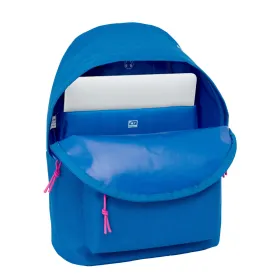 Mokyklinis krepšys Benetton benetton basics Mėlyna 31 x 41 x 16 cm