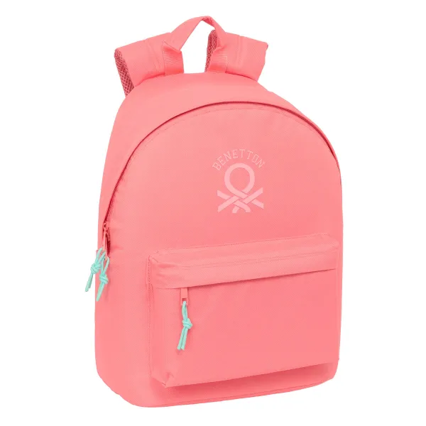 School Bag Benetton benetton basics Coral 31 x 41 x 16 cm