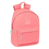 School Bag Benetton benetton basics Coral 31 x 41 x 16 cm