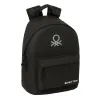 School Bag Benetton benetton basics Black 31 x 41 x 16 cm