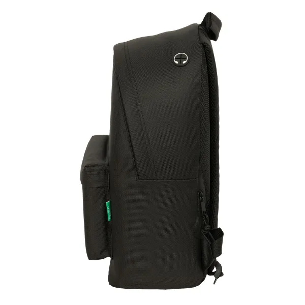 School Bag Benetton benetton basics Black 31 x 41 x 16 cm