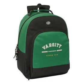 Koululaukku BlackFit8 Varsity Musta Vihreä 32 x 42 x 15 cm