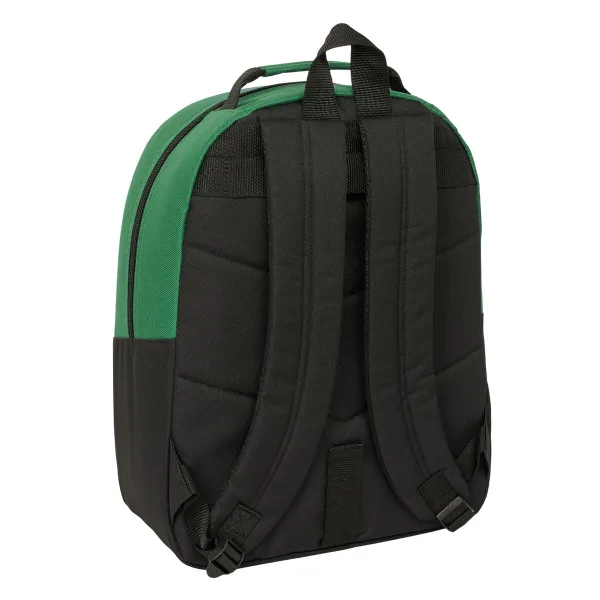 School Bag BlackFit8 Varsity Black Green 32 x 42 x 15 cm