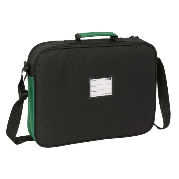School Bag BlackFit8 Varsity Black Green 38 x 28 x 6 cm