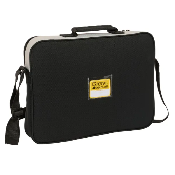School Bag Kappa Grey Black Grey 38 x 28 x 6 cm