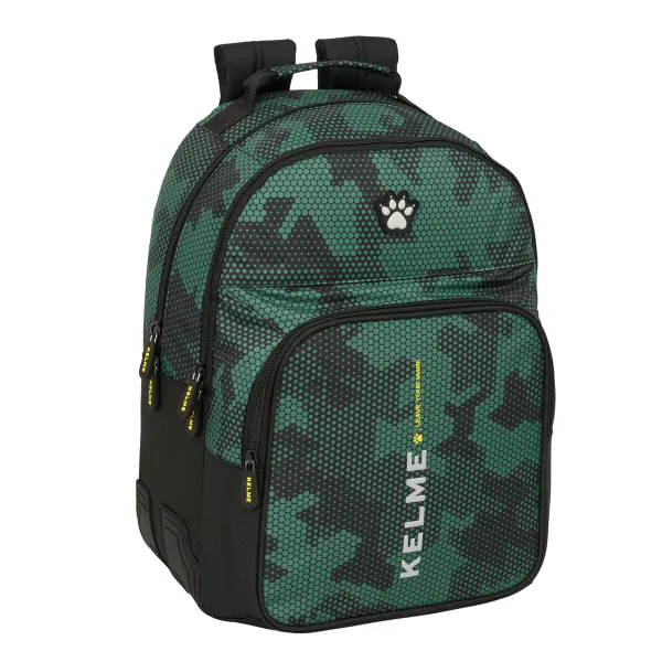School Bag Kelme Camo Black Green 32 x 42 x 15 cm