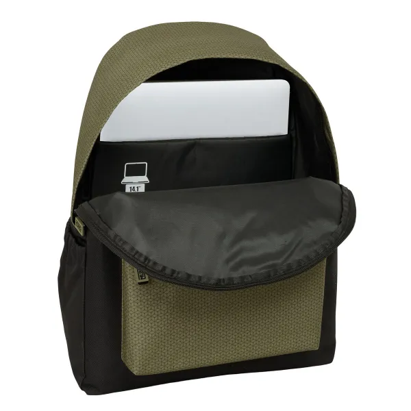School Bag Munich West Black Green 31 x 43 x 13 cm