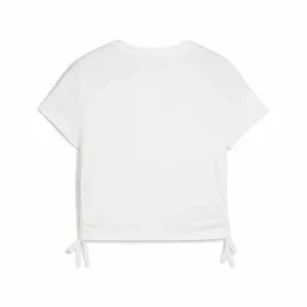 Child's Short Sleeve T-Shirt Puma Essentials Metallic Knotted White