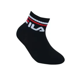 Sports Socks Fila F8338-200 Black Children's Unisex 3 pairs