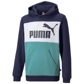 Толстовка с капюшоном детская Puma Essential Colorblock Темно-синий