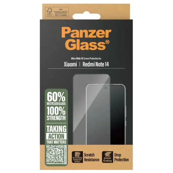 Pārvietojams Pārsegs PanzerGlass Redmi Note 14 Caurspīdīgs Xiaomi