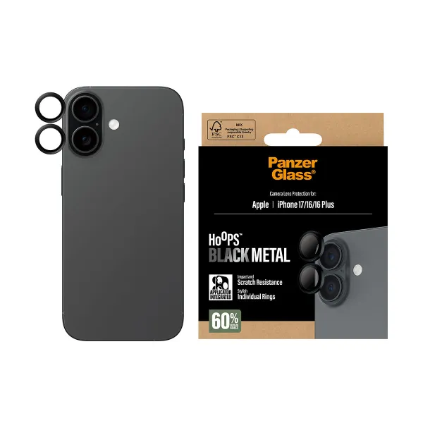 Objektīva aizsargs Panzer Glass PG55024 Melns