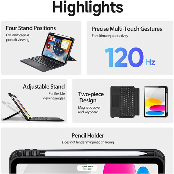 Case with keyboard Dux Ducis DK Apple iPad Pro 11 2018/2020/2021/2022 black