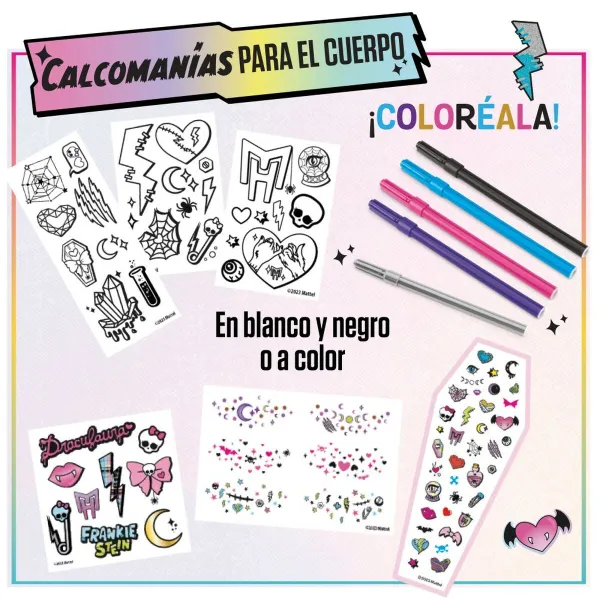 Mados studija Monster High Creeperific Laikinosios Tatuiruotės
