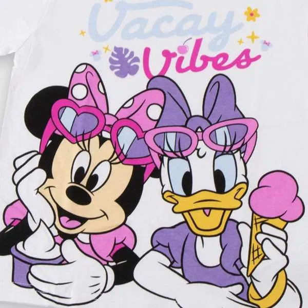 Krekls ar Īsām Piedurknēm Bērniem Minnie Mouse Balts