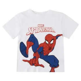 Child's Short Sleeve T-Shirt Spider-Man White