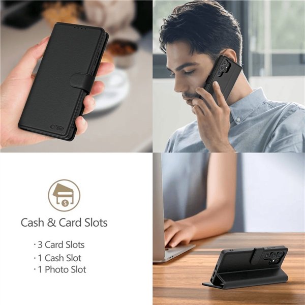 Case Tech-Protect Wallet Samsung S731 S25 FE black