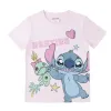 Krekls ar Īsām Piedurknēm Bērniem Stitch Gaiši Rozā