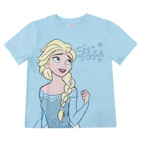 Child's Short Sleeve T-Shirt Frozen Light Blue