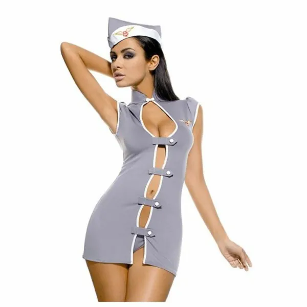 Erottinen Asu Obsessive Stewardess Harmaa