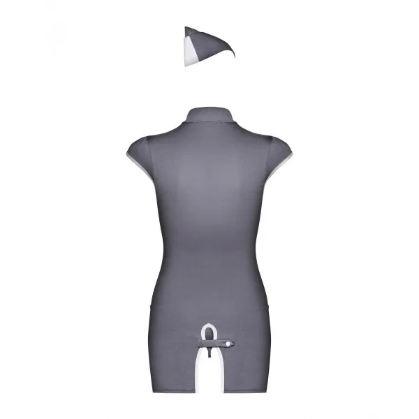 Erotic Costume Obsessive Stewardess Grey