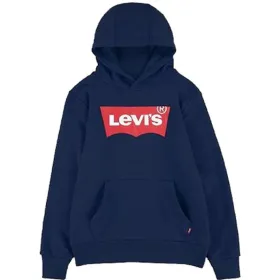 Children’s Hoodie S KNIT TOP Levi's LVB-BATWING SCREENPRINT HOODIE Navy Blue