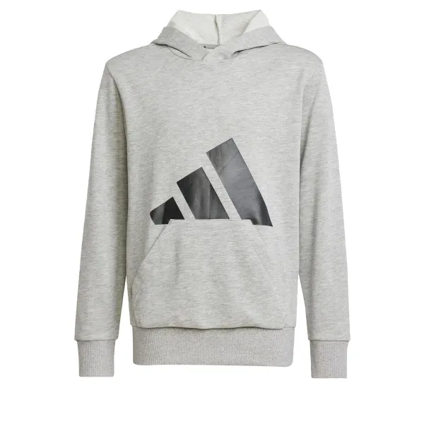 Džemperis Meitenēm ar Kapuci Adidas Big Logo French Terry Hd Gaiši pelēks