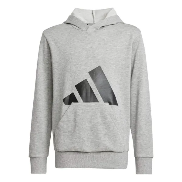 Džemperis Meitenēm ar Kapuci Adidas Big Logo French Terry Hd Gaiši pelēks